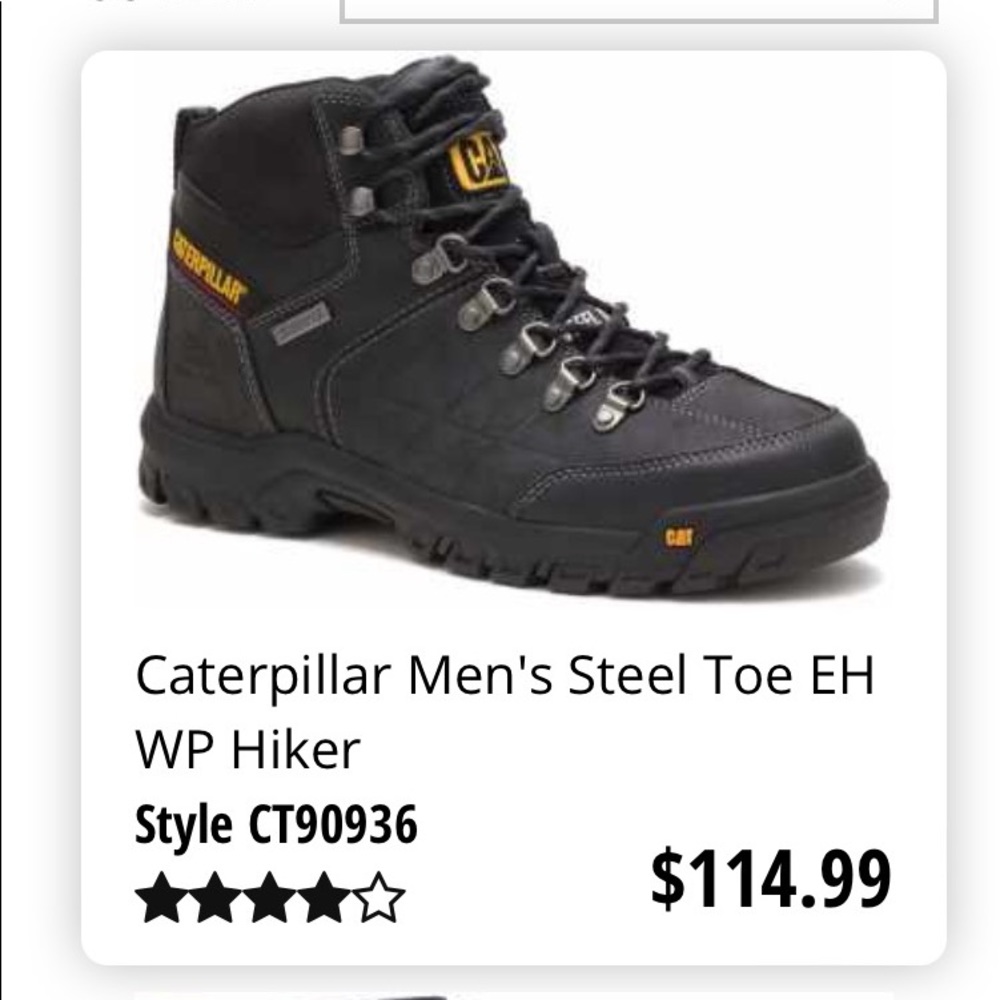 Caterpillar Men's Steel Toe EH
WP Hiker
Style CT90936